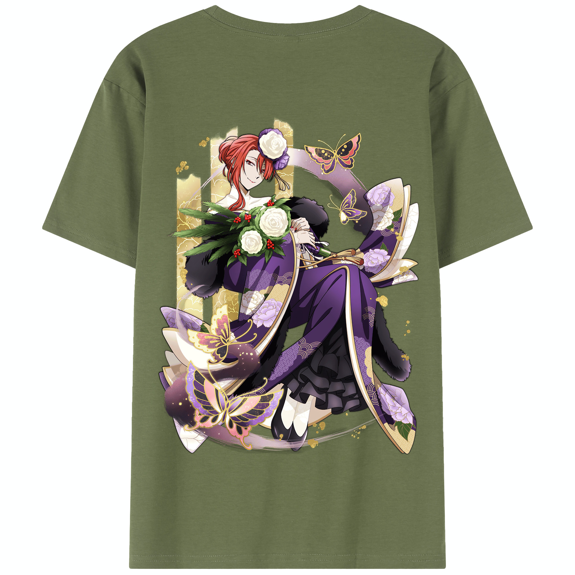 （画像用） 文豪ストレイドッグス Bungo Stray Dogs 綿100％半袖Tシャツ（背面プリント）